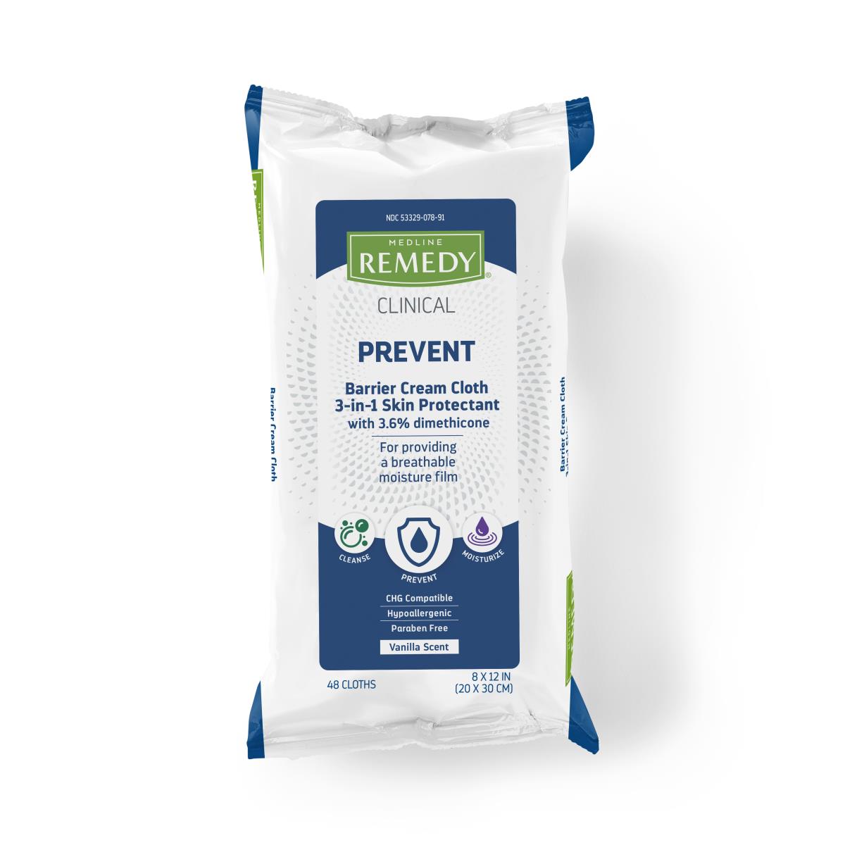 Medline Remedy Clinical Barrier Cream Cloths