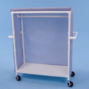 Healthline Clothing cart with full clothing bar