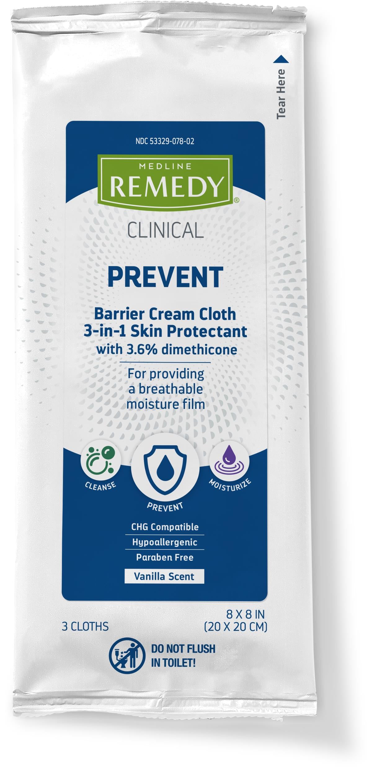 Medline Remedy Clinical Barrier Cream Cloths