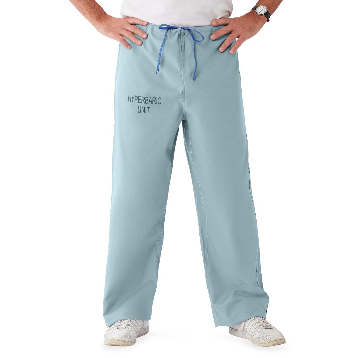 Medline Unisex 100% Cotton Reversible Hyperbaric Drawstring Scrub Pants