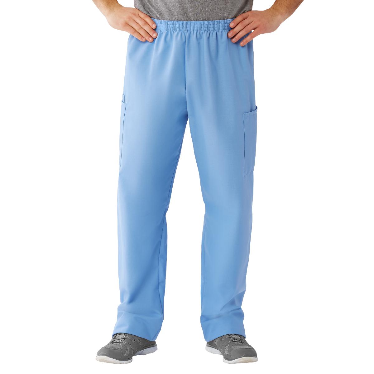 Medline AngelStat Unisex Cargo Scrub Pants with Elastic Waist