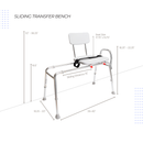 Eagle Health Supplies Sliding Tub Transfer Bench (77211)