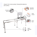 Eagle Health Supplies Toilet-to-Tub Sliding Tub Transfer Bench, Extra Long, (77993)