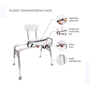 Eagle Health Supplies Sliding Tub Transfer Bench -  MOD Series (80211)