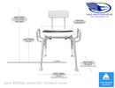 Eagle Health Supplies Bariatric Shower Chair with Back & Arms (80621)