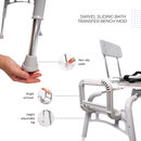 Eagle Health Supplies Sliding Tub Transfer Bench with Swivel Seat -  MOD Series (80662)