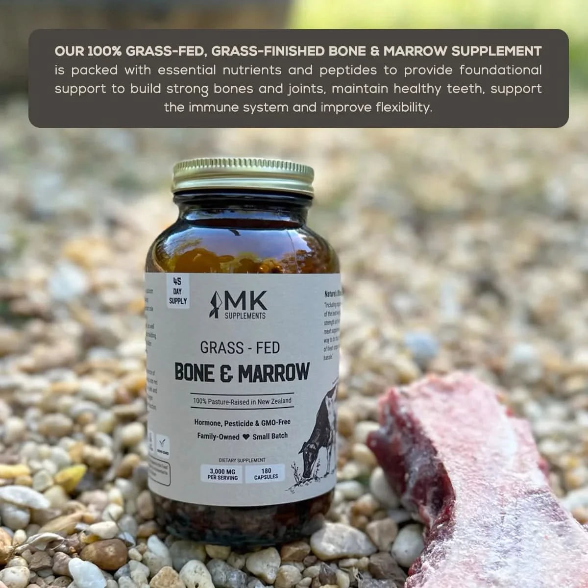 Therasage MK Supplements Grass-Fed Beef Bone & Marrow