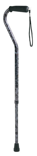 Compass Health Carex Designer Offset Cane - Gray