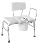 Compass Health Carex Deluxe Padded Transfer Bench with Opening & Bucket