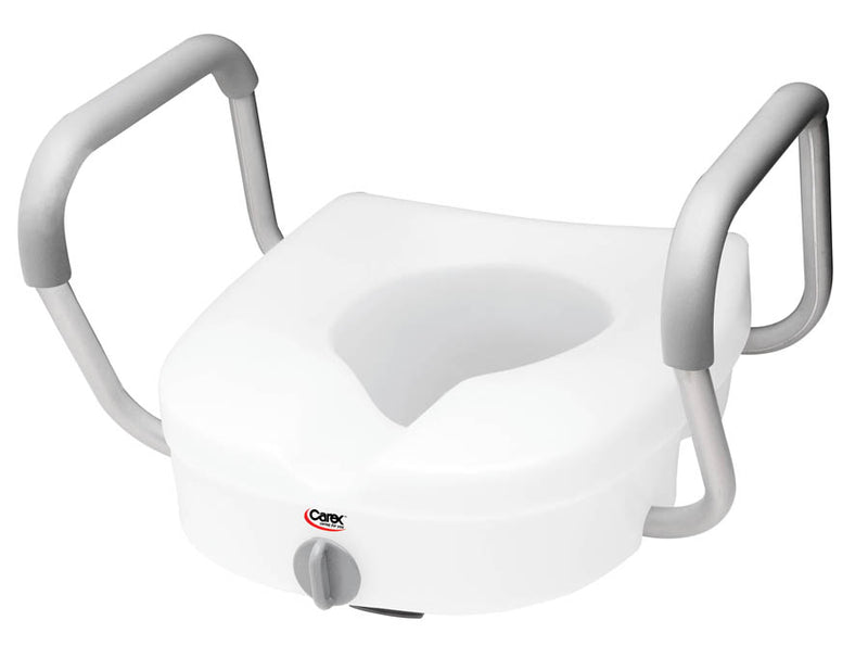 Compass Health Carex E-Z Lock Raised Toilet Seat w/ Armrests