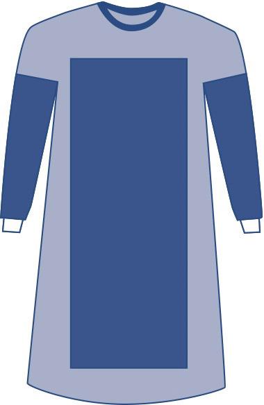 Medline Sterile Poly-Reinforced Aurora Surgical Gown with Set-In Sleeves