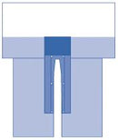 Medline CVMax Split Surgical Drape with Clear Anesthesia Screen