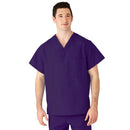 Medline AngelStat Unisex Reversible Scrub Tops with Angelica CC - Purple (Style 610)