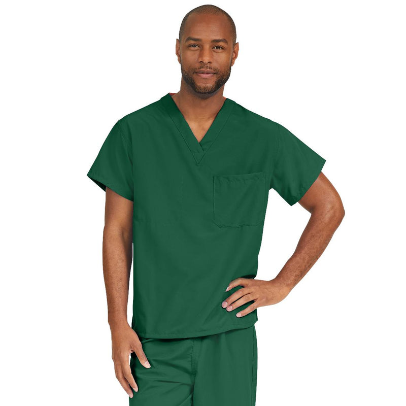 Medline PerforMAX Unisex Reversible 1-Pocket Scrub Tops with Chest Pocket (Style 810)