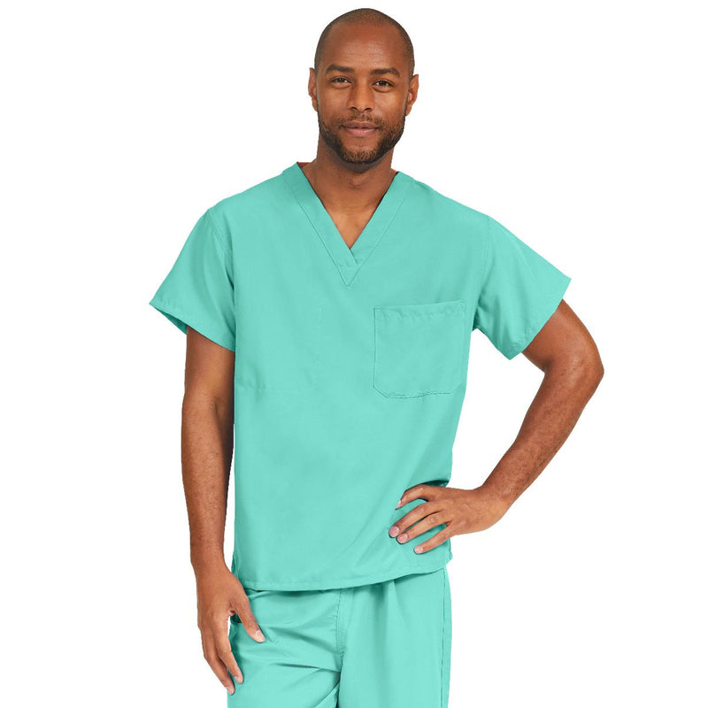 Medline PerforMAX Unisex Reversible 1-Pocket Scrub Tops with Chest Pocket (Style 810)