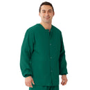 Medline AngelStat Style 849 Unisex Scrub Jackets - Hunter Green
