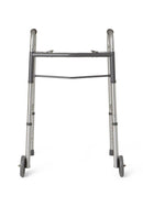 Medline Two-Button Folding Walkers with 5" Wheels