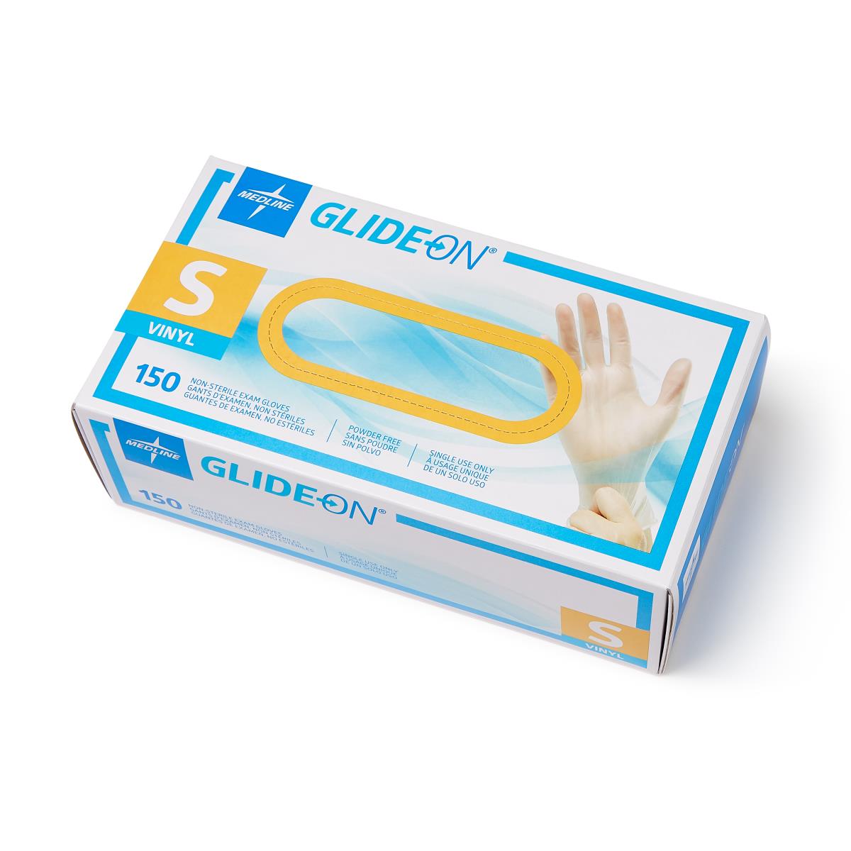 Medline Glide-On Powder-Free Vinyl Exam Gloves