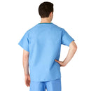 Medline AngelStat Unisex Reversible Scrub Tops with Angelica CC - Ceil Blue (Style 610)