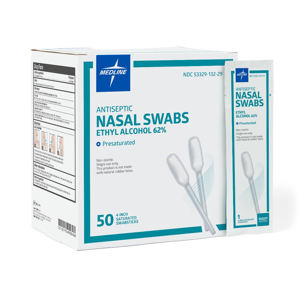 Medline ALC Nasal Antiseptic Swabs