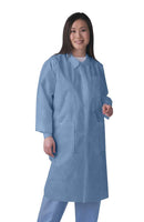 Medline Disposable Knit Cuff / Collar Multilayer SMS Lab Coats