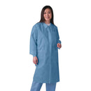 Medline Disposable SMS Barrier Lab Coat with Traditional Collar/Knit Cuffs