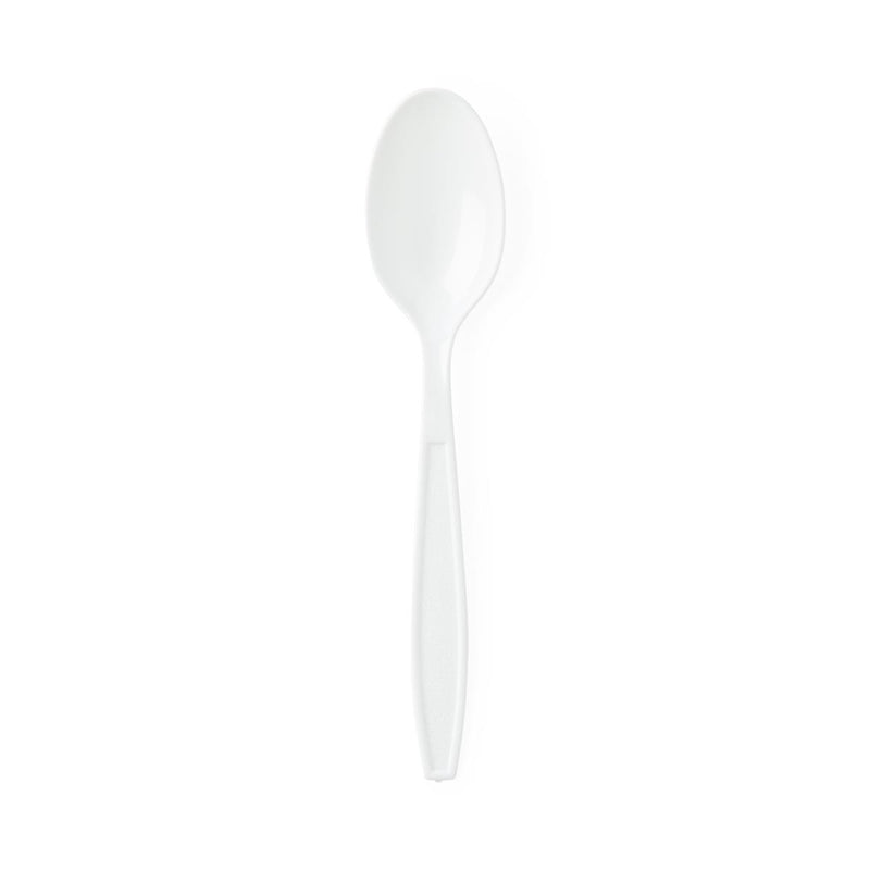 Medline Disposable White Plastic Spoons