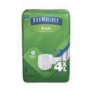 Medline FitRight 4XL Cloth-Like Adult Incontinence Briefs