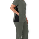 Medline Staten AVE Women's Yoga-Style Scrub Tops with Zipper Pockets (Style 4865)