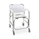 Medline Padded DMI Rolling Shower and Commode Transport Chair with Wheels