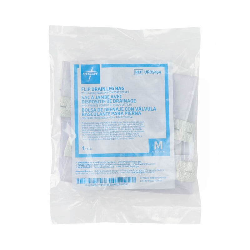 Medline Leg Bag with Flip Drain