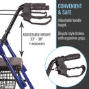 Medline Ultra Lightweight Aluminum Rollator with 2-Position Basket