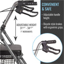 Medline DMI Ultra Lightweight Hemi Aluminum Rollator