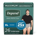Medline Depend Fresh Protection Incontinence Underwear for Men