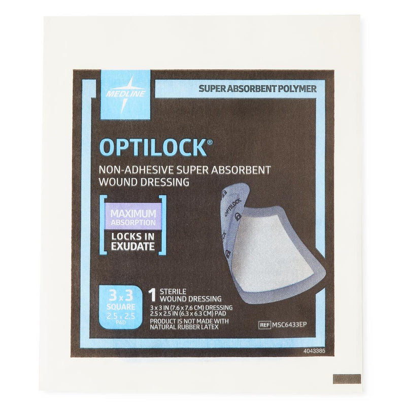 Medline OptiLock Nonadhesive Super Absorbent Wound Dressings