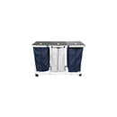 Mor-Medical Deluxe New Era large triple hamper with zipper opening bag and foot pedal