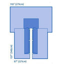 Medline Sterile Cardiovascular Split Surgical Drape