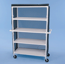 Healthline Four Shelf Cart, 48″ x 20″ Shelves