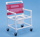 Healthline Shower Commode Chair (Extra Wide-Bar In Back)