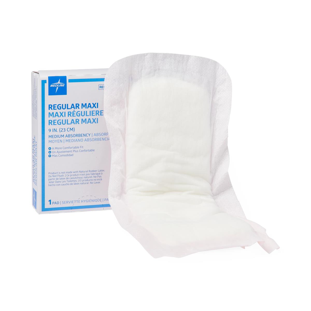 Medline Maxi Adhesive Sanitary Pads