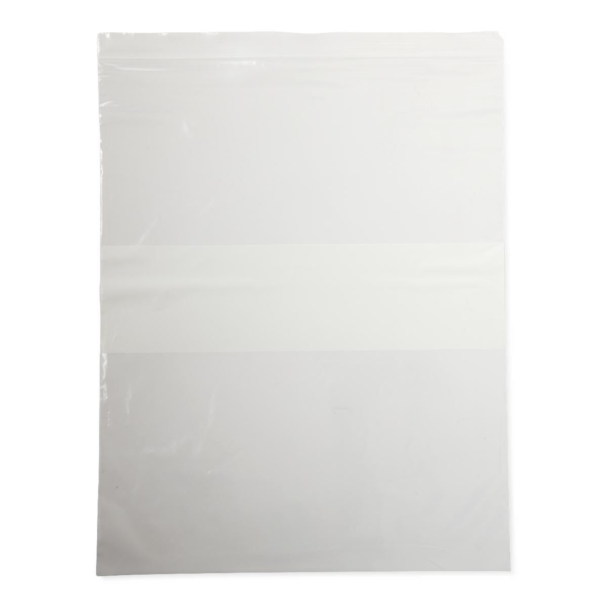 Medline Plastic Zip Closure Bags with White Write-On Block