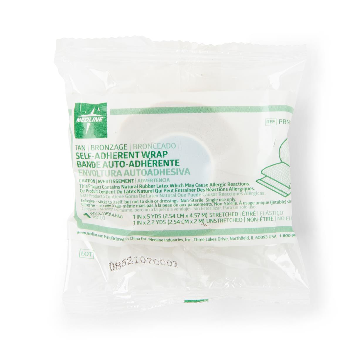 Medline Nonsterile Self-Adherent Cohesive Latex Wraps