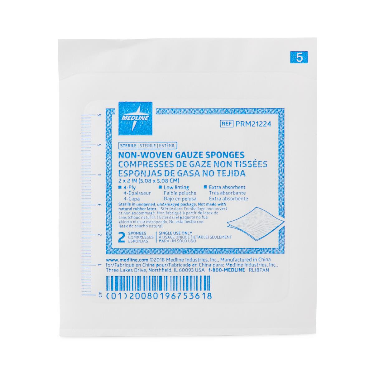 Medline Sterile Nonwoven Gauze Sponges