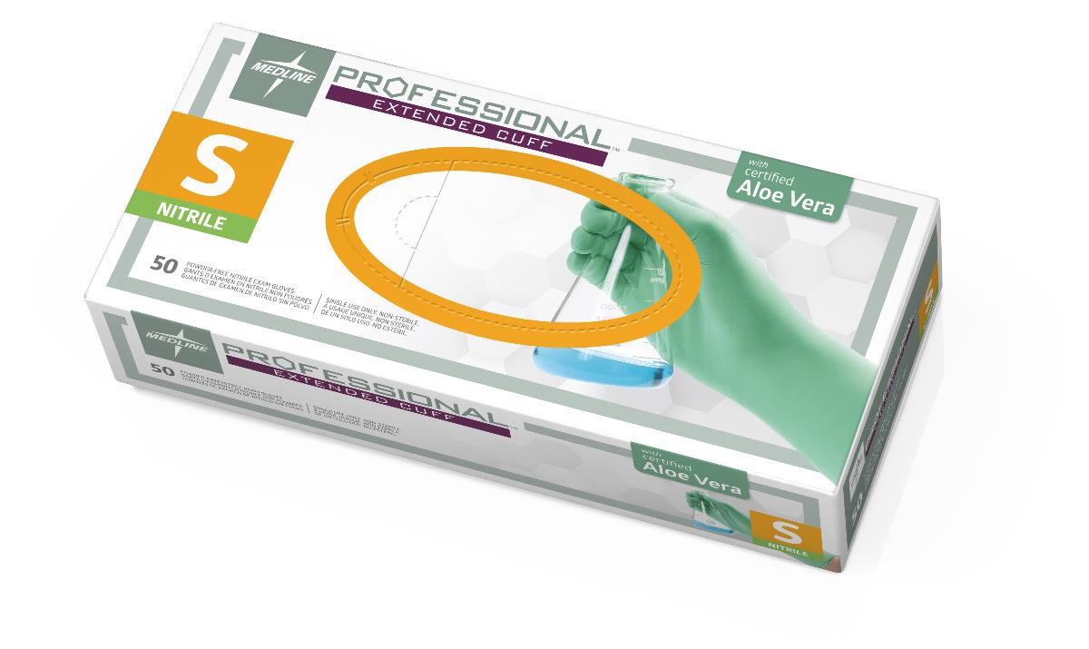 Medline Professional Nitrile Exam Gloves with Aloe