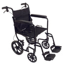 Compass Health ProBasics Aluminum Transport Chair with 12-Inch Wheels,