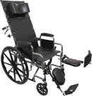 Compass Health ProBasics Reclining Wheelchair, 18" x 17", Removable Desk Arms &