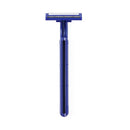 Medline Twin-Blade Disposable Facial Razors with Lubrication Strip