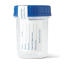 Medline Click-N-Close Pneumatic Tube Specimen Containers with Blue Lid