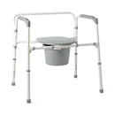 Medline Steel Bariatric 3-in-1 Folding Elongated Commodes