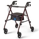 Medline Steel Rollator with Height-Adjustable Handles and Seat